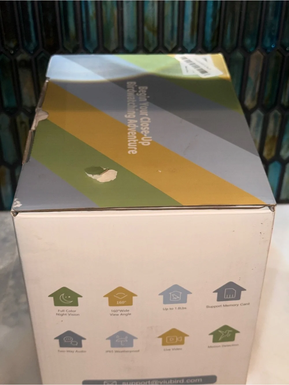 NEW Open Box Viubird 2K Solar Smart Bird Feeder Camera Blue